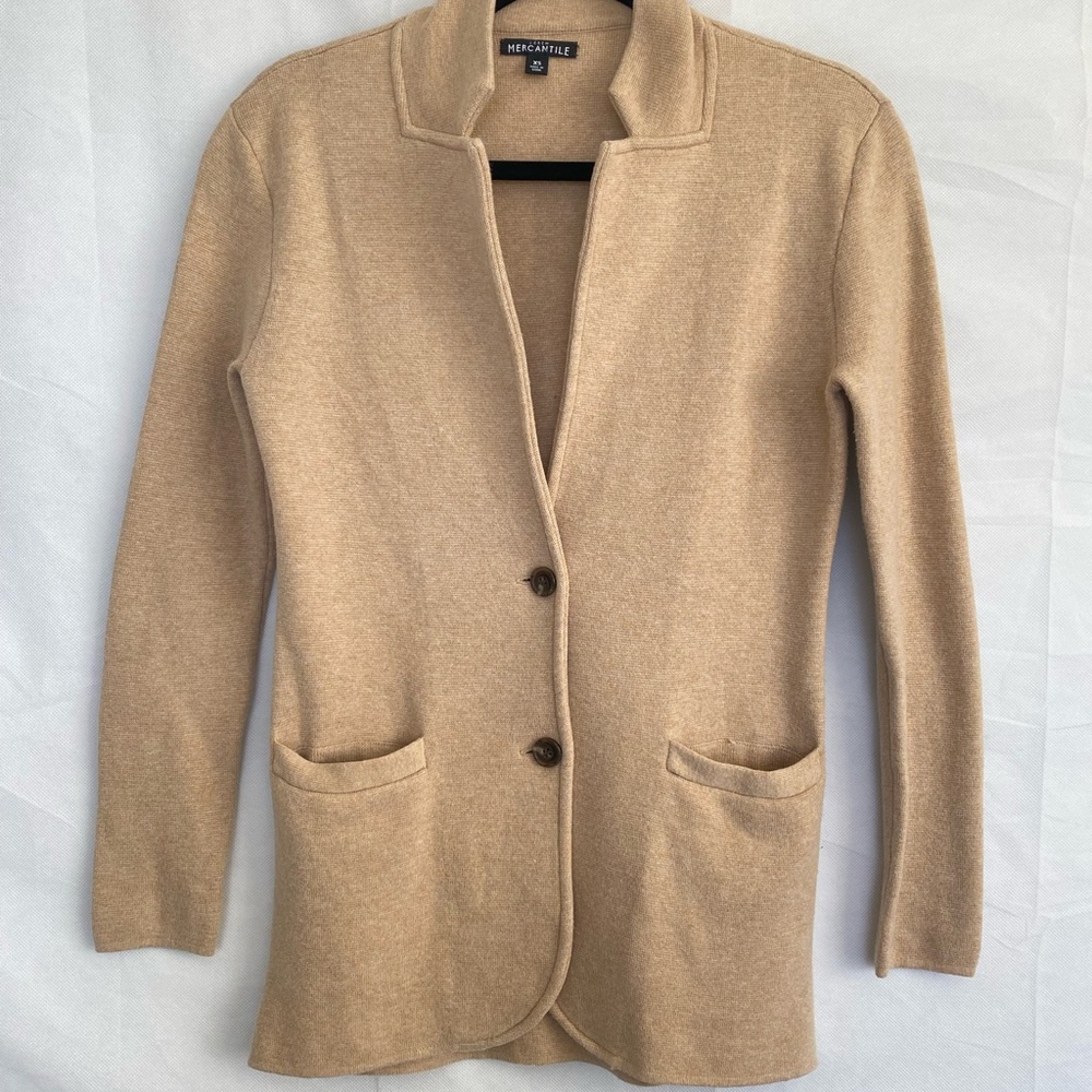 J. Crew mercantile ex am with pockets 2 butt sweater Tan Women's Blazer